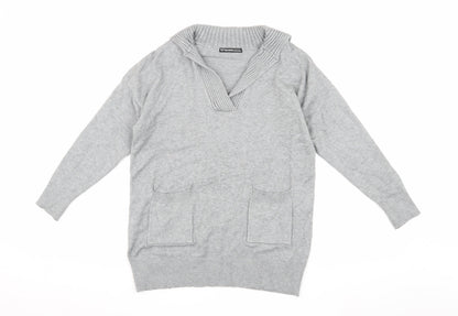 Womens UK Size 6 Threadbare Grey Pullover Jumper