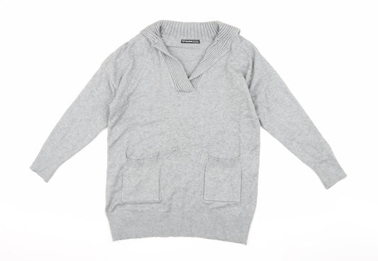 Womens UK Size 6 Threadbare Grey Pullover Jumper
