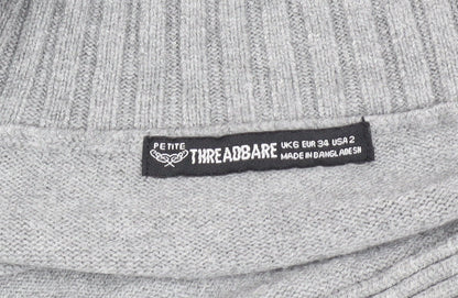 Womens UK Size 6 Threadbare Grey Pullover Jumper