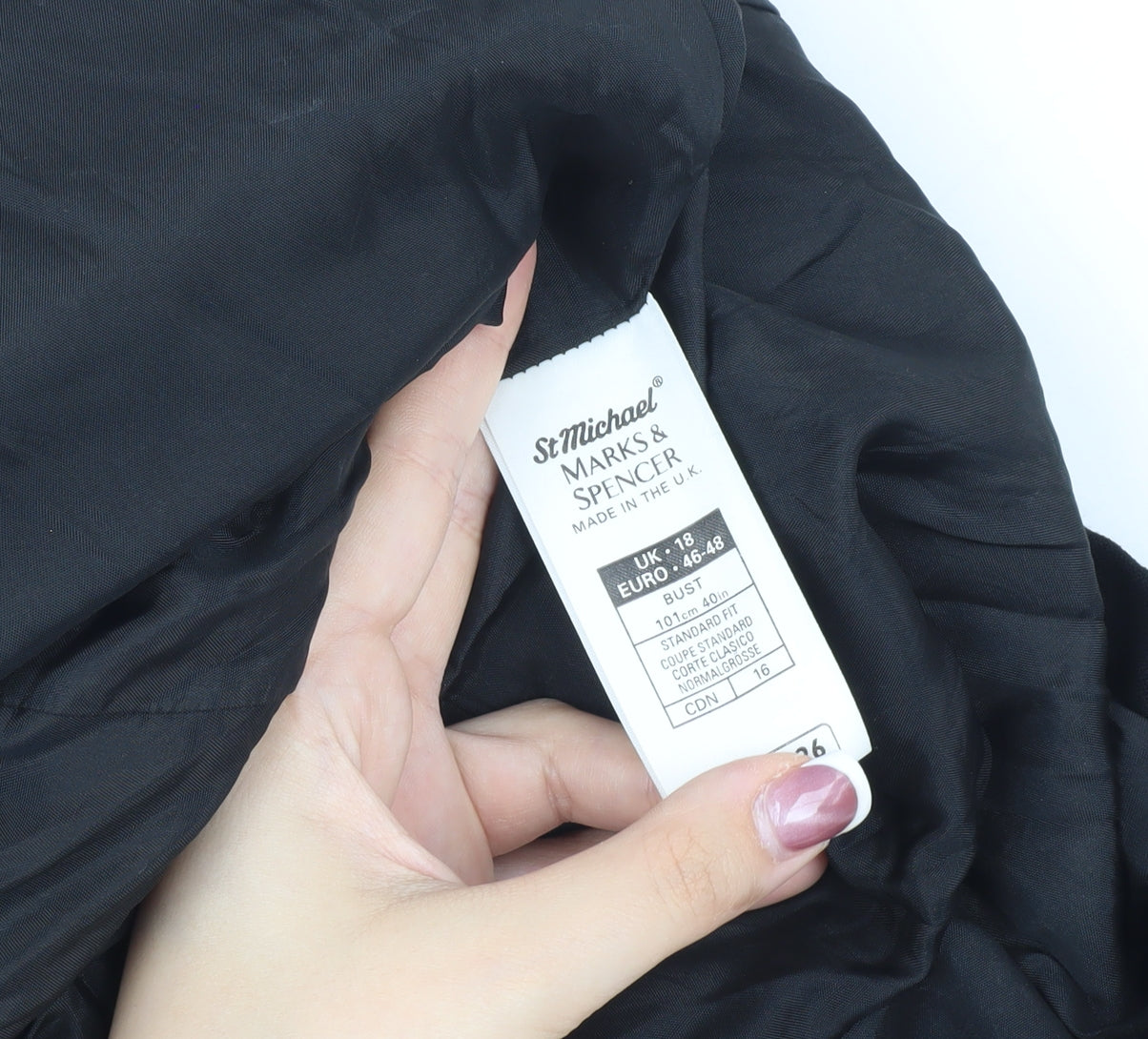 Marks and Spencer Women's Black Blazer, Size 18