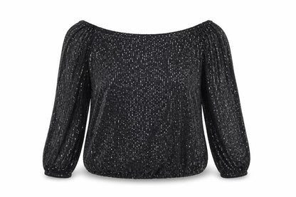 Womens UK Size L QED London Black Basic Blouse