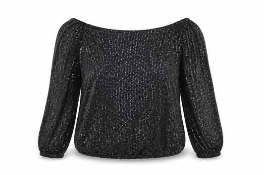 Womens UK Size L QED London Black Basic Blouse