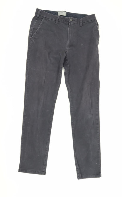 Marks and Spencer Men's Black Slim Chino Trousers 32