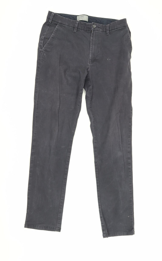 Marks and Spencer Men's Black Slim Chino Trousers 32