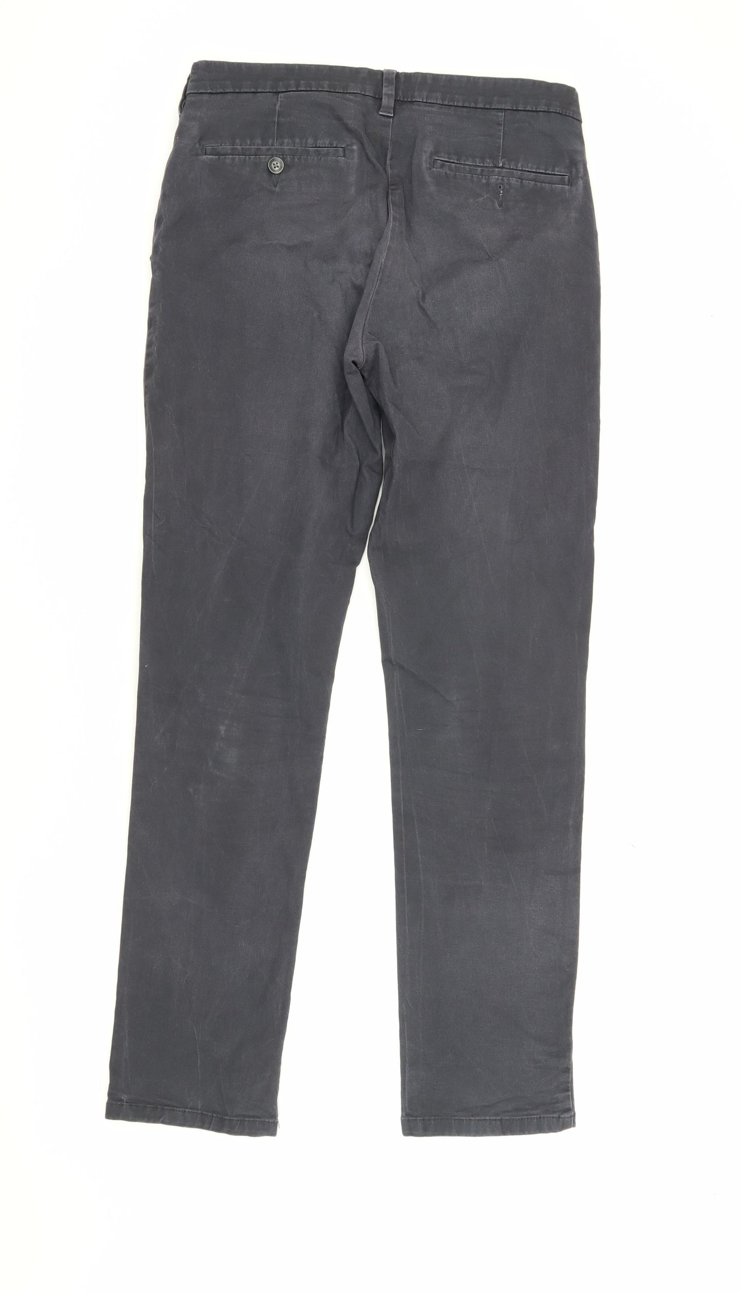 Marks and Spencer Men's Black Slim Chino Trousers 32