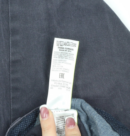 Marks and Spencer Men's Black Slim Chino Trousers 32