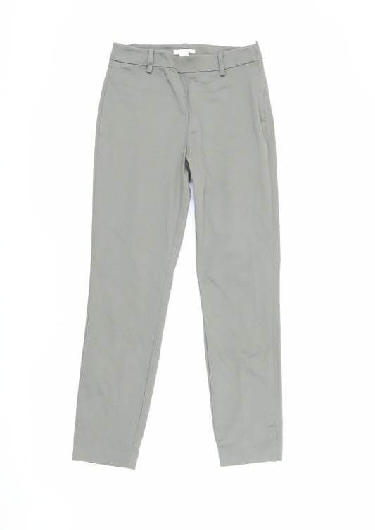 Womens UK Size 8 H&M Regular Fit Chino Green Trousers