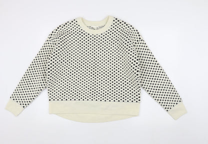 Womens UK Size S H&M White Pullover Jumper