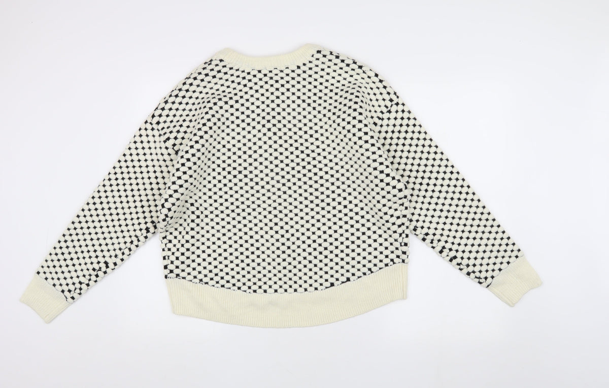 Womens UK Size S H&M White Pullover Jumper