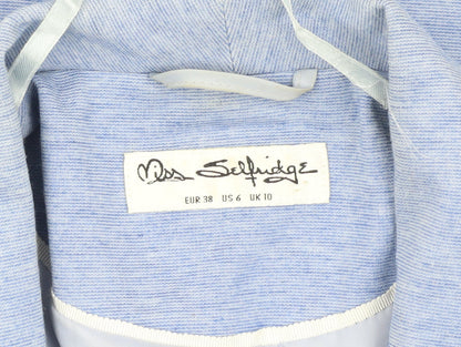 Miss Selfridge Blue Shawl Blazer UK 10 Women's Casual Jacket