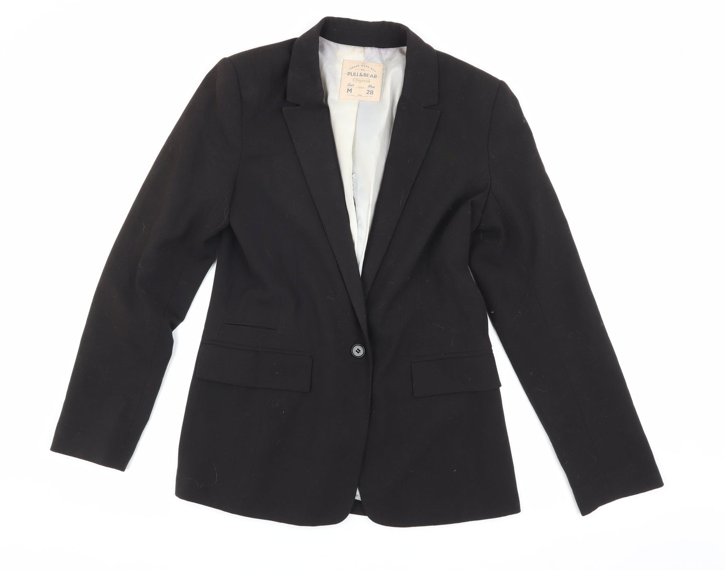 Pull & Bear Women's Black Blazer Size 10 - Business Casual