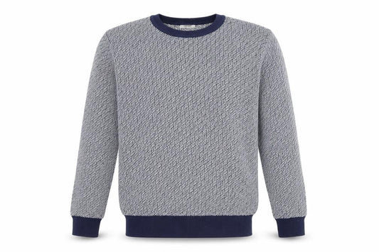 Coofandy Men's Blue Geometric Pullover Jumper L