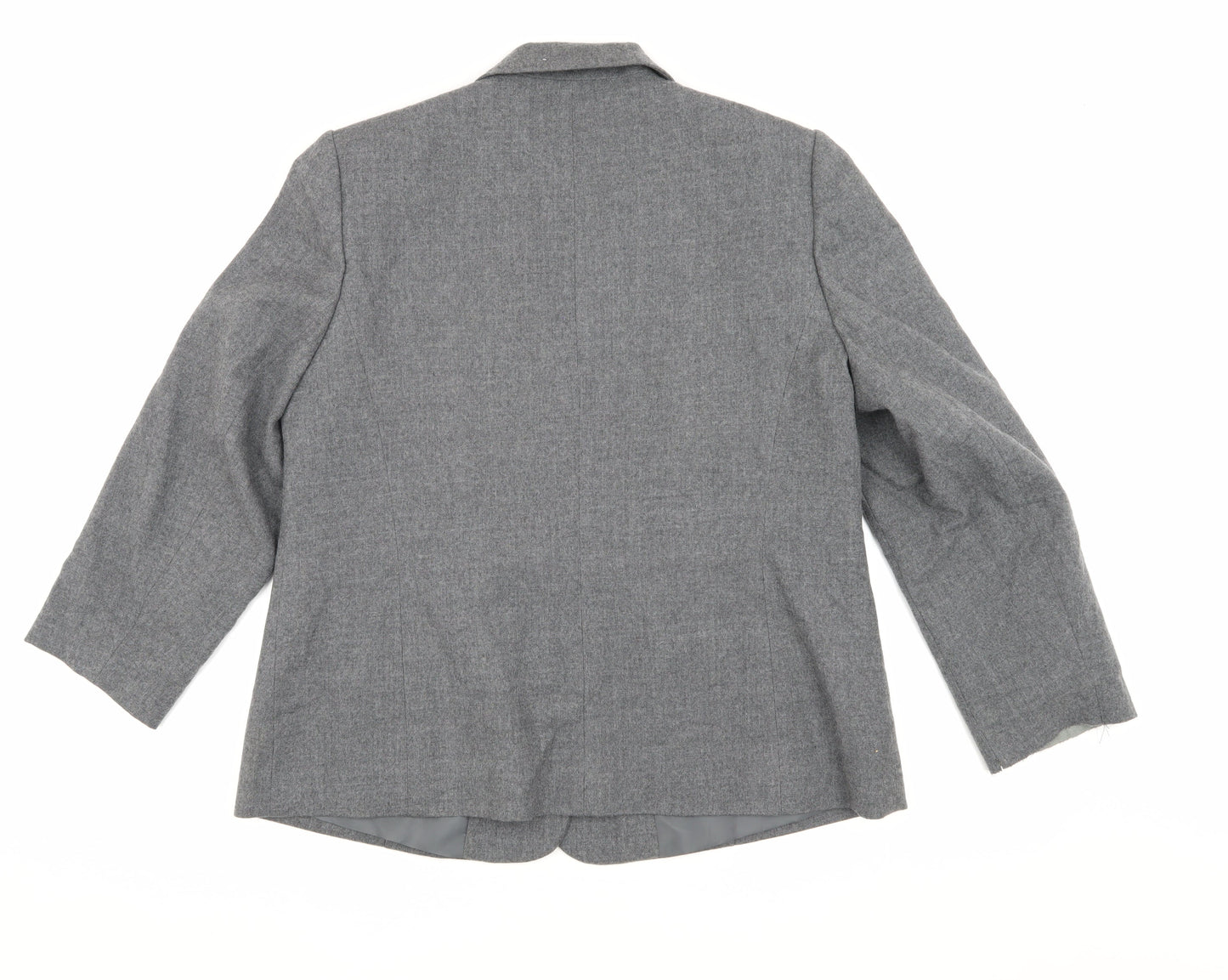 Eastex Women's Grey Wool Blend Blazer Size 16