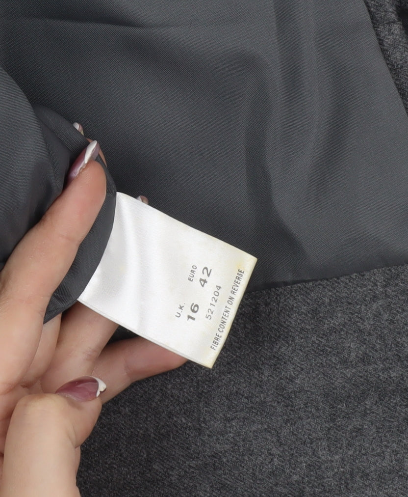 Eastex Women's Grey Wool Blend Blazer Size 16