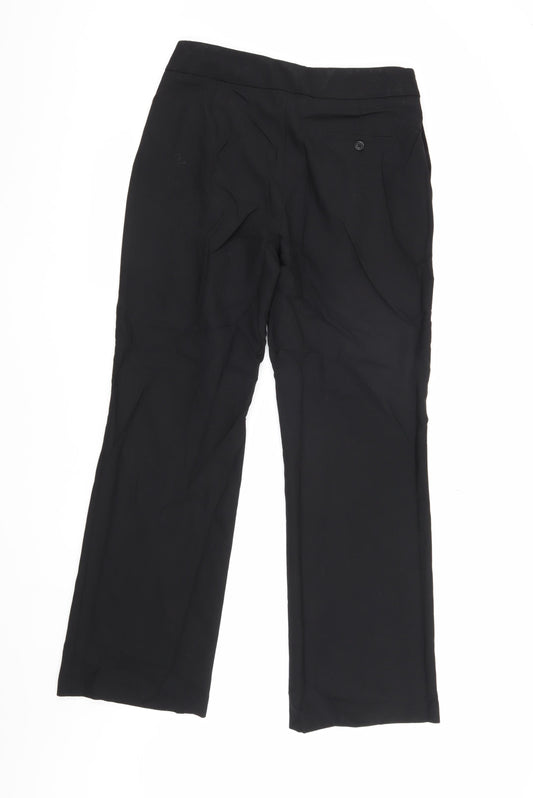 Womens UK Size 12 Marks and Spencer Regular Fit Business Casual Black Trousers