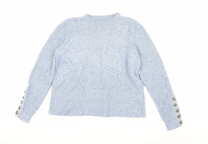 Womens UK Size L Marks and Spencer Blue Pullover Jumper
