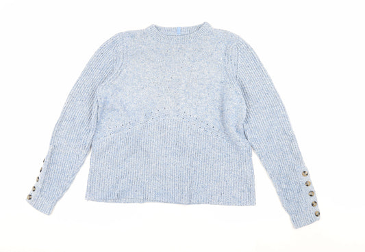 Womens UK Size L Marks and Spencer Blue Pullover Jumper
