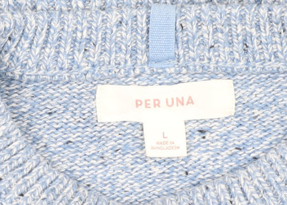 Womens UK Size L Marks and Spencer Blue Pullover Jumper