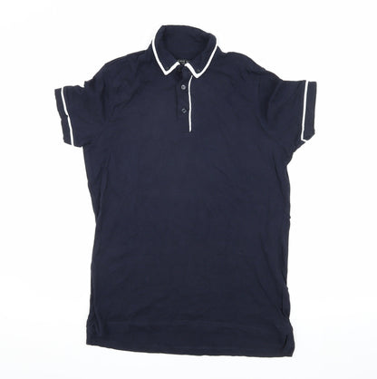 Brave Soul Men's Blue Polo, Medium, Short Sleeve