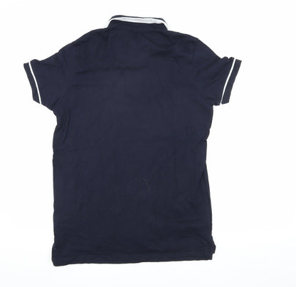 Brave Soul Men's Blue Polo, Medium, Short Sleeve