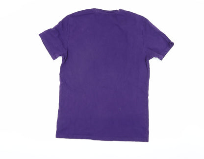 Next Men's Purple Regular Fit Cotton T-Shirt M