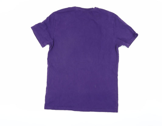 Next Men's Purple Regular Fit Cotton T-Shirt M