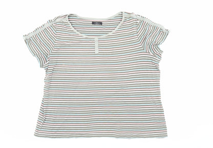 Womens UK Size L BM Multicoloured Basic T-Shirt