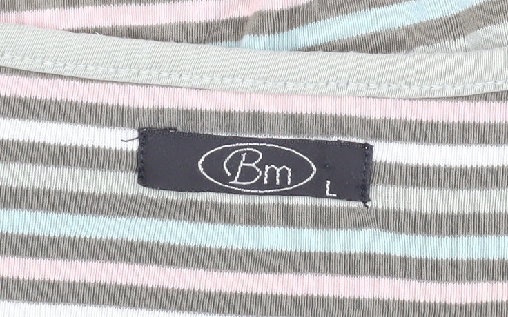Womens UK Size L BM Multicoloured Basic T-Shirt