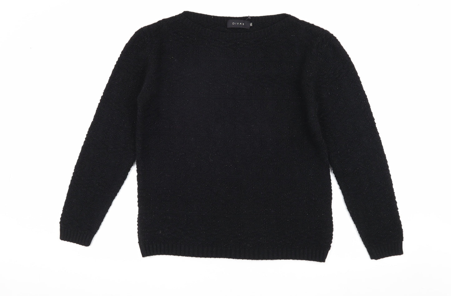 DIVAS Women's Black Pullover Jumper XL