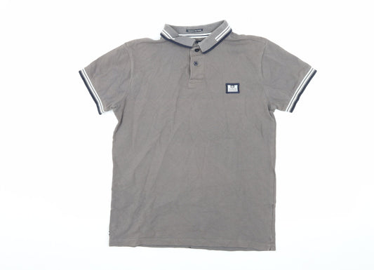 Weekend Offender Men's Brown Polo, Size S, Short Sleeve