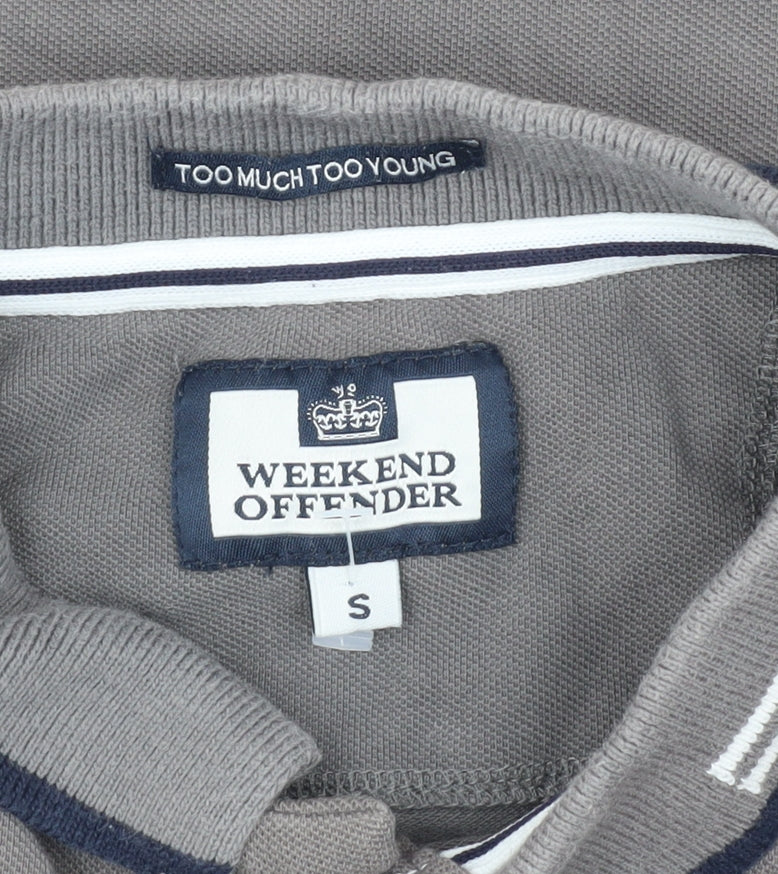 Weekend Offender Men's Brown Polo, Size S, Short Sleeve