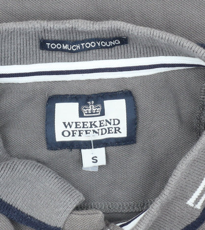 Weekend Offender Men's Brown Polo, Size S, Short Sleeve