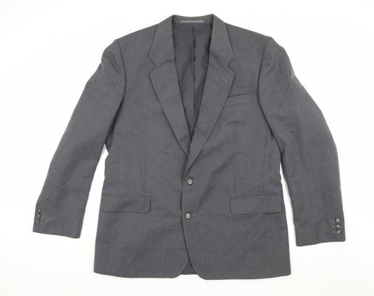 Sovrano Men's Grey Blazer, 44 Long, Formal, Excellent