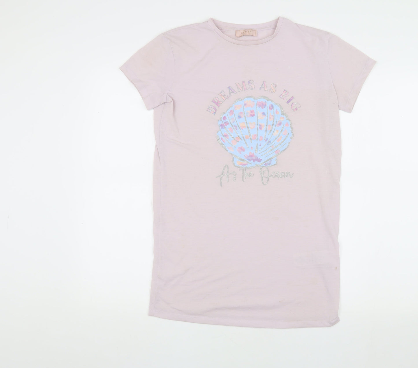 Lipsy Girls Pink Graphic T-Shirt 11-12 Years Casual Wear