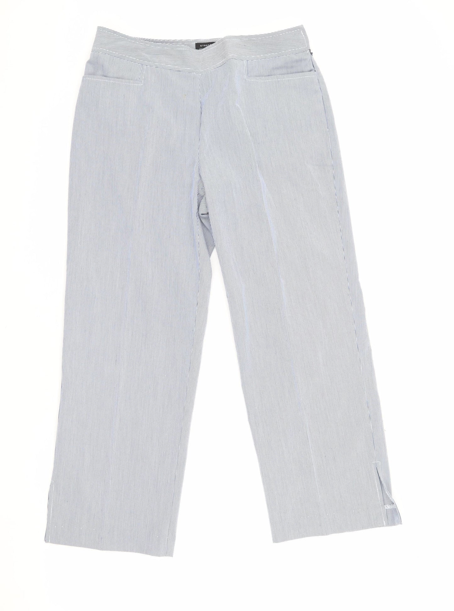 Ingredients Women's Blue Striped Trousers Size 4