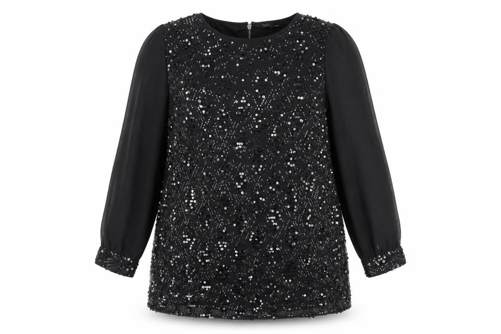 Womens UK Size 20 M&Co Black Basic Blouse