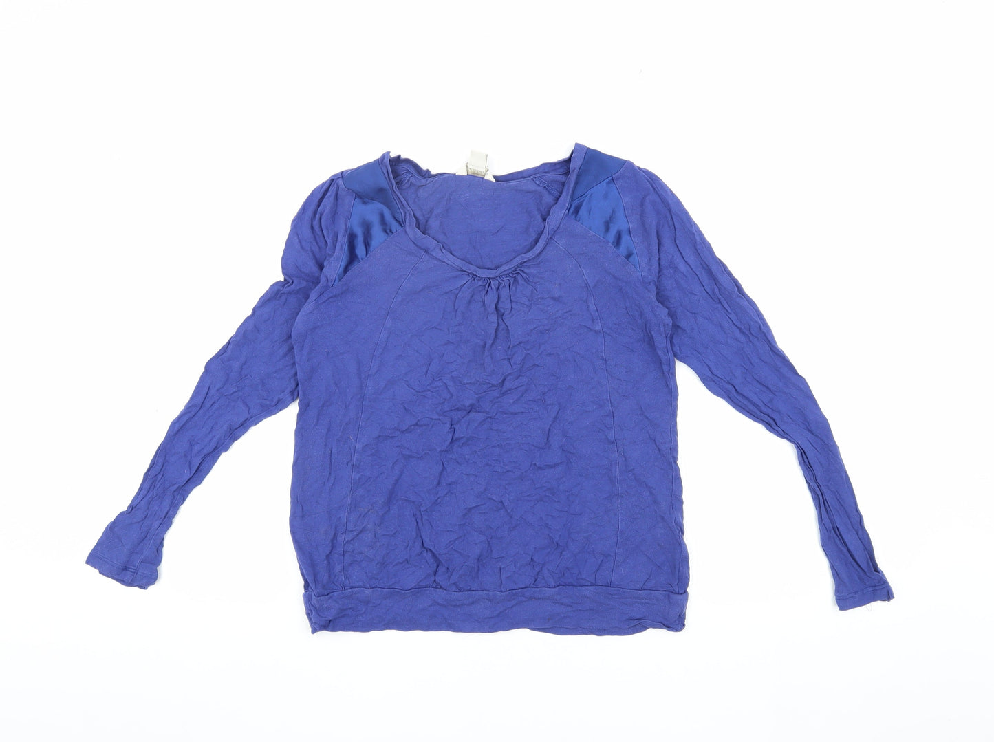 Womens UK Size 12 Monsoon Blue Jersey Blouse