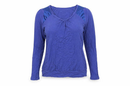 Womens UK Size 12 Monsoon Blue Jersey Blouse