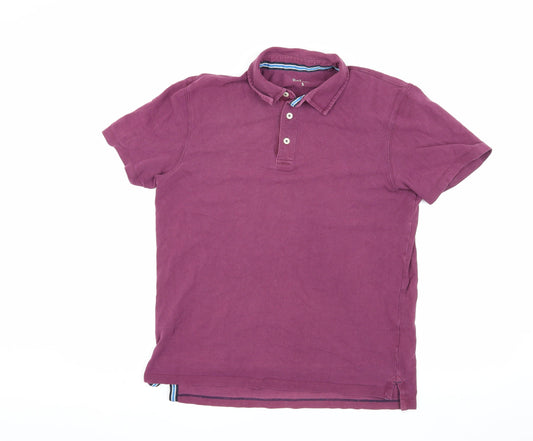 Boden Men's Purple Polo, Size S, Short Sleeve, Cotton