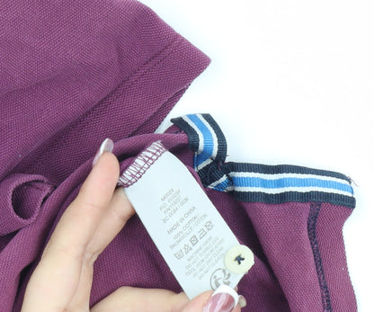 Boden Men's Purple Polo, Size S, Short Sleeve, Cotton