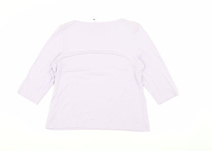 Womens UK Size 18 Marks and Spencer Purple Basic T-Shirt