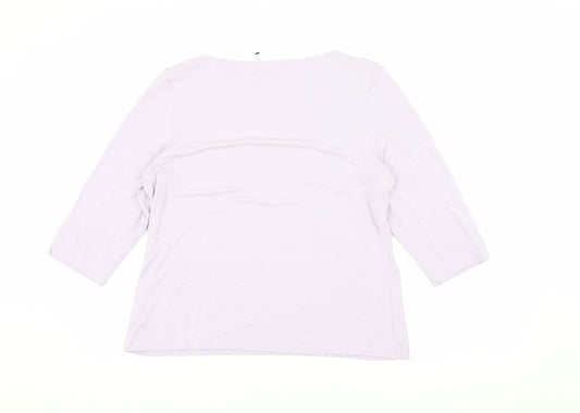 Womens UK Size 18 Marks and Spencer Purple Basic T-Shirt