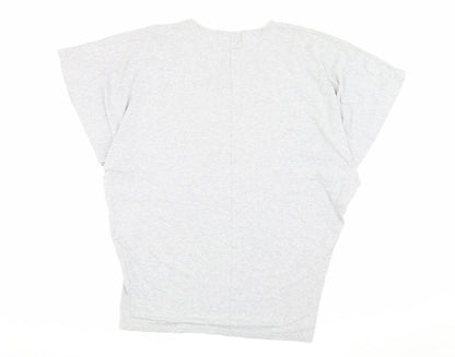 Womens UK Size 12 Paul Costelloe Dressage Grey Basic T-Shirt