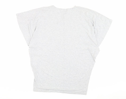 Womens UK Size 12 Paul Costelloe Dressage Grey Basic T-Shirt