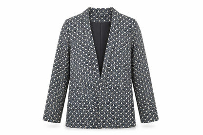 Womens UK Size 10 Warehouse Regular Blue Suit Jacket