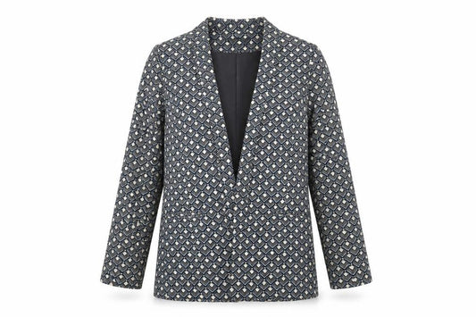 Womens UK Size 10 Warehouse Regular Blue Suit Jacket