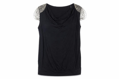 Red Herring Women's Black Cowl Neck Blouse Size 12