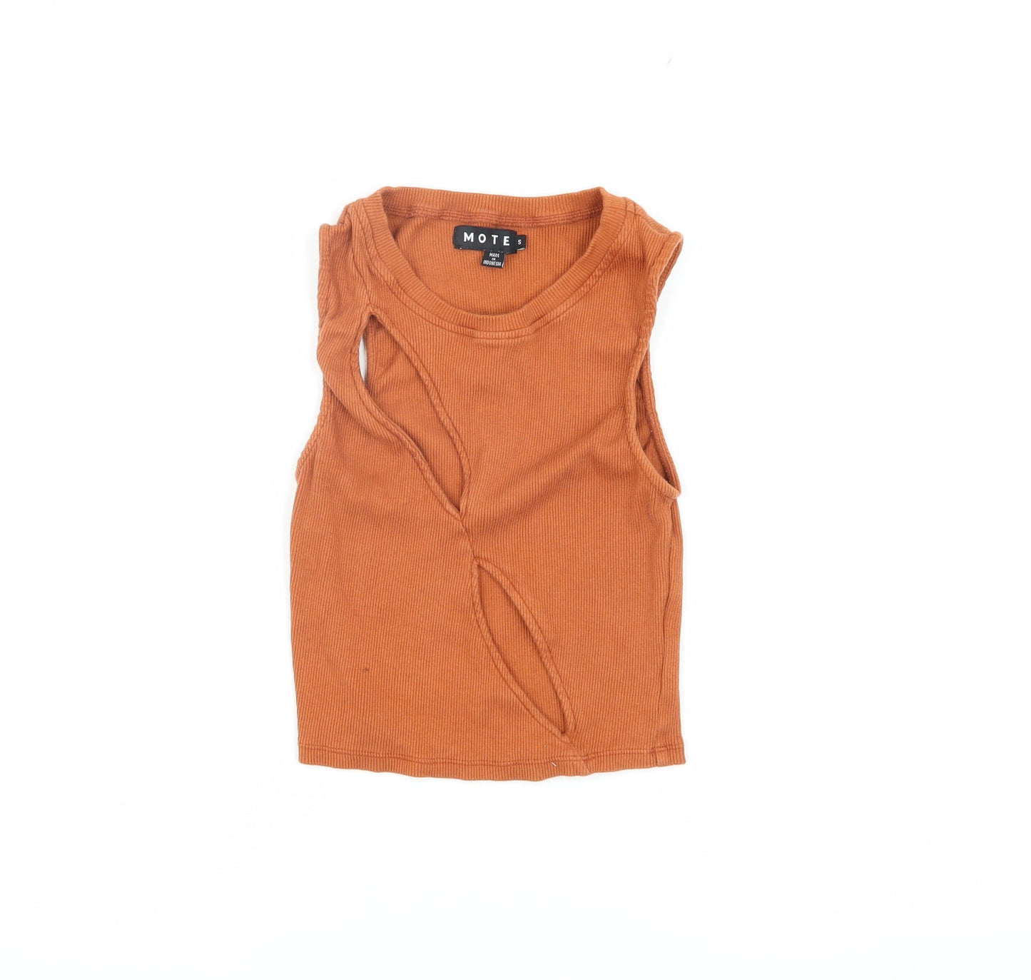 Womens UK Size S Motel Orange Basic Tank