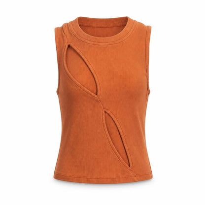 Womens UK Size S Motel Orange Basic Tank