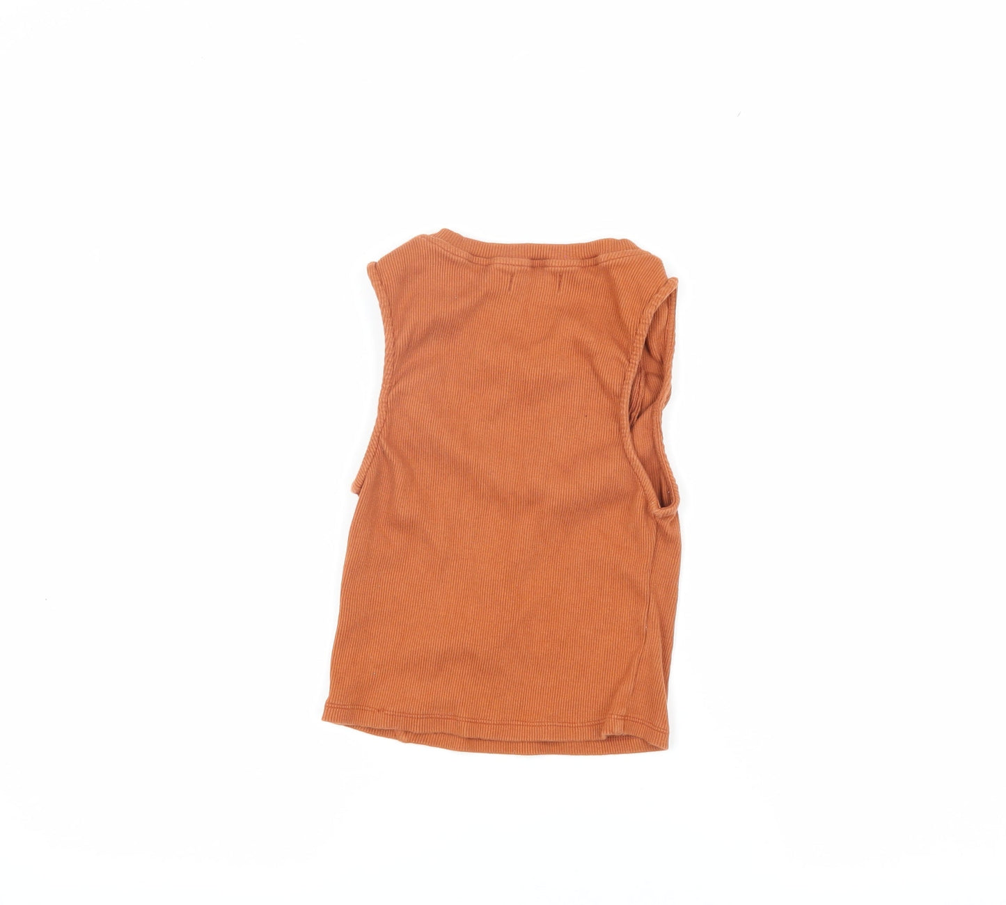Womens UK Size S Motel Orange Basic Tank